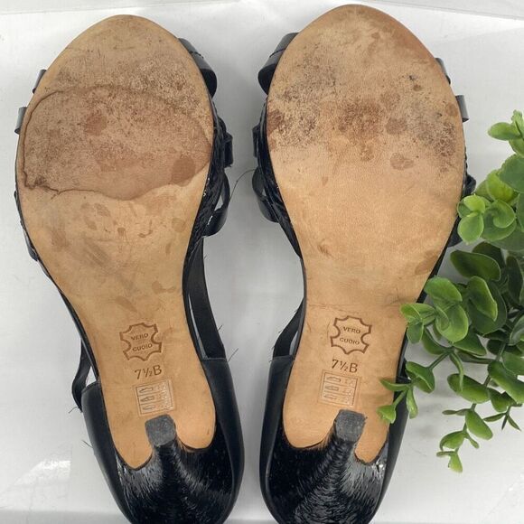 Charles David Platform High Heeled Strappy Stiletto Heel Sandals Black  7.5 - Picture 12 of 13